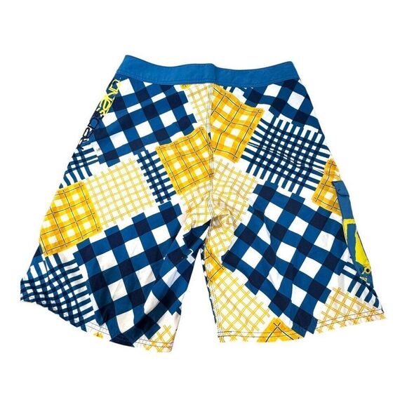 RedSand Patches Mens Board Shorts Swim Trunks Bathing Suit 32 Faience Blue READ - Picture 3 of 6